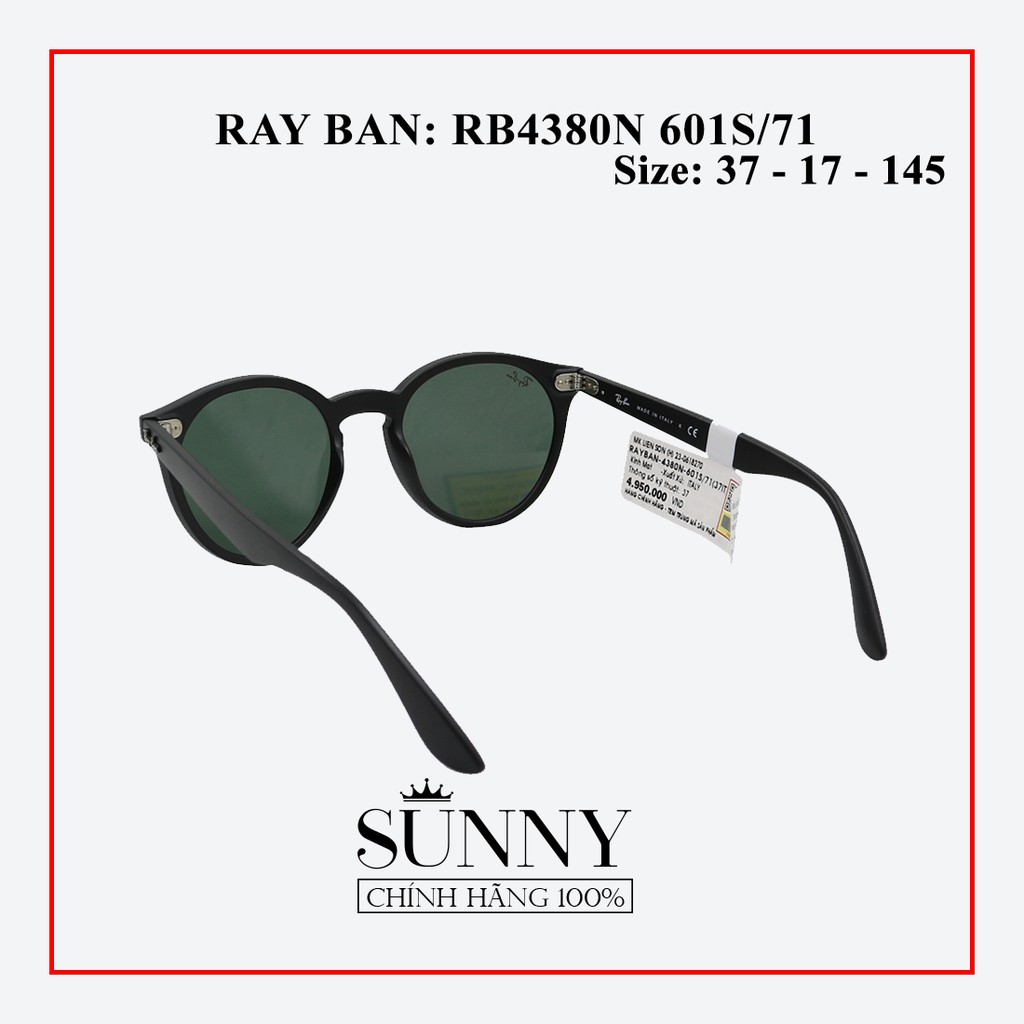 RB4380N 601S/71 - - Kính mát Ray-Ban chính hãng, bảo hành toàn quốc, kèm tem chống hàng giả của bộ công an cấp