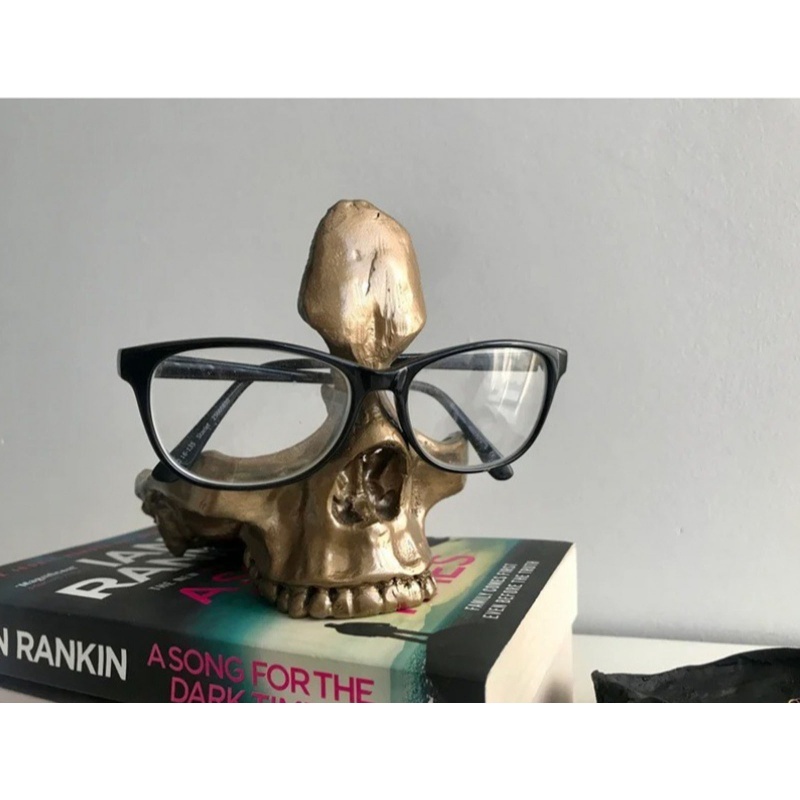 Giá Đỡ Mắt Kính Bằng Resin Hình Đầu Lâu Trang Trí Nhà Cửa / Văn Phòng