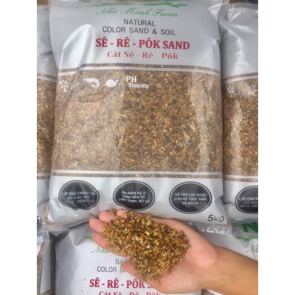 Cát, Sỏi trang trí trải nền hồ cá, thuỷ sinh - 1Kg