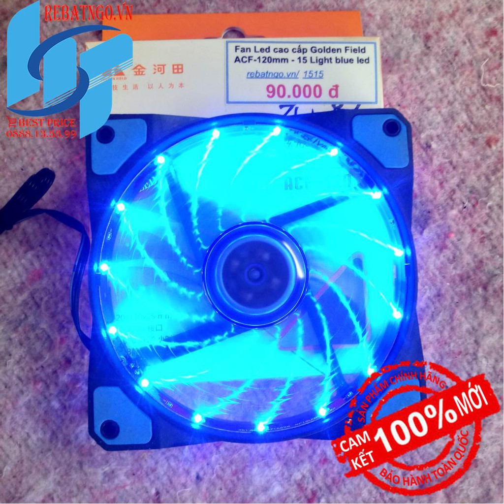 Fan case Led cao cấp Golden Field ACF-120mm - 15 LED Blue