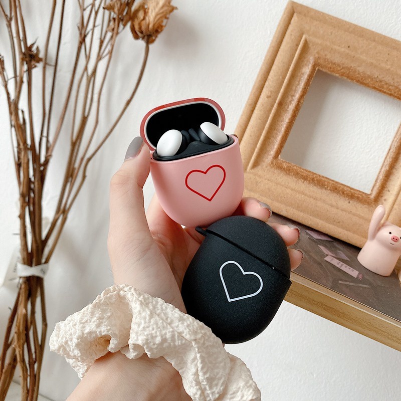 Vỏ Bảo Vệ Hộp Sạc Tai Nghe Google Pixel Buds 2 Bằng Nhựa Cứng Chống Rơi Màu Gradient Họa Tiết Trái Tim