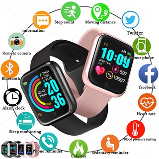 Đồng Hồ Thông Minh D20 2021 Theo Dõi Sức Khỏe Kết Nối Bluetooth Cho Xiaomi Android Apple