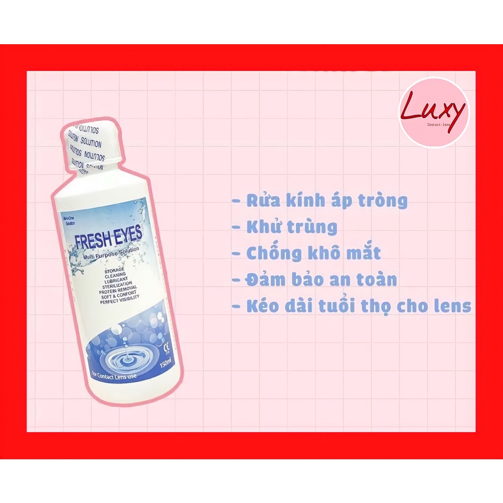 Nước Ngâm Lens Hàn Quốc LUXY LENS 150ml Chính Hãng - Chất Lượng Số 1 Hà Nội