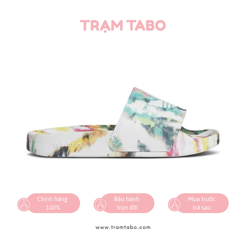GY7491 - DÉP NỮ ADIDAS ADILETTE LITE SLIDES "CLOUD WHITE" - MÀU TRẮNG/XANH