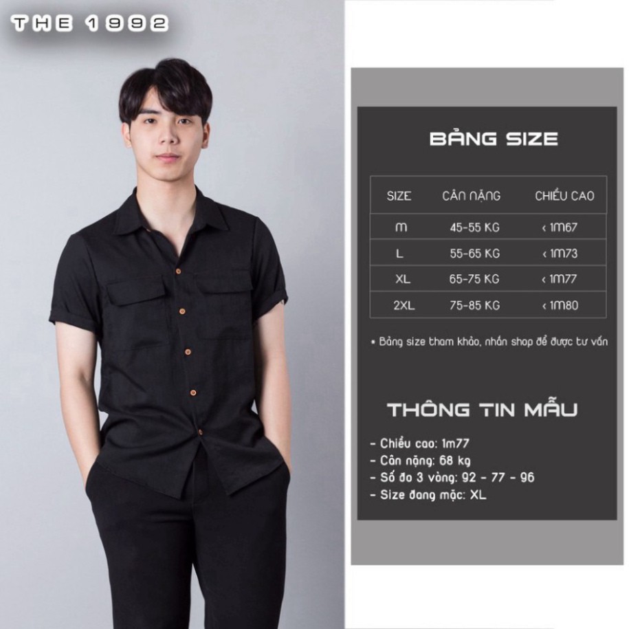 Áo đũi nam cổ bẻ Sơ mi đũi Áo có cổ túi hộp vip | BigBuy360 - bigbuy360.vn