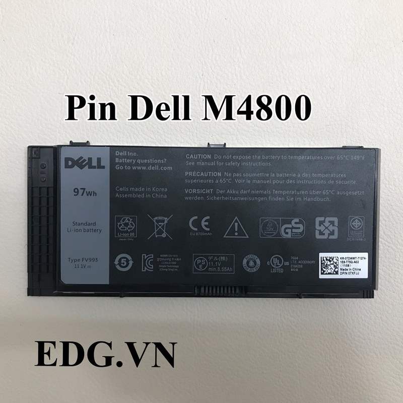 Pin Laptop Dell M4800 M6800 hàng nhập khảu mới 100% bảo hành 6 tháng