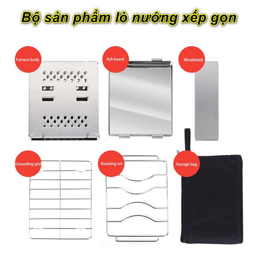 FOLDING FIRE PLATE - Bếp Nướng xếp Camping BBQ - Home and Garden