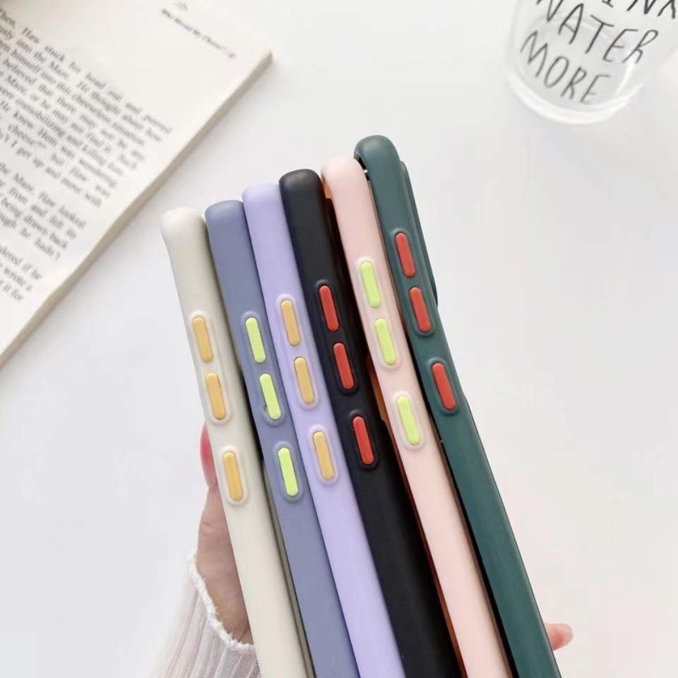 Ốp Điện Thoại Màu Tương Phản Có Ngăn Đựng Thẻ Cho Vivo V21E 4G 5G V20 Y73S 2021 Y20 Y20I Y12S Y20S Y11S Y12A Y21 Y21S Y33S