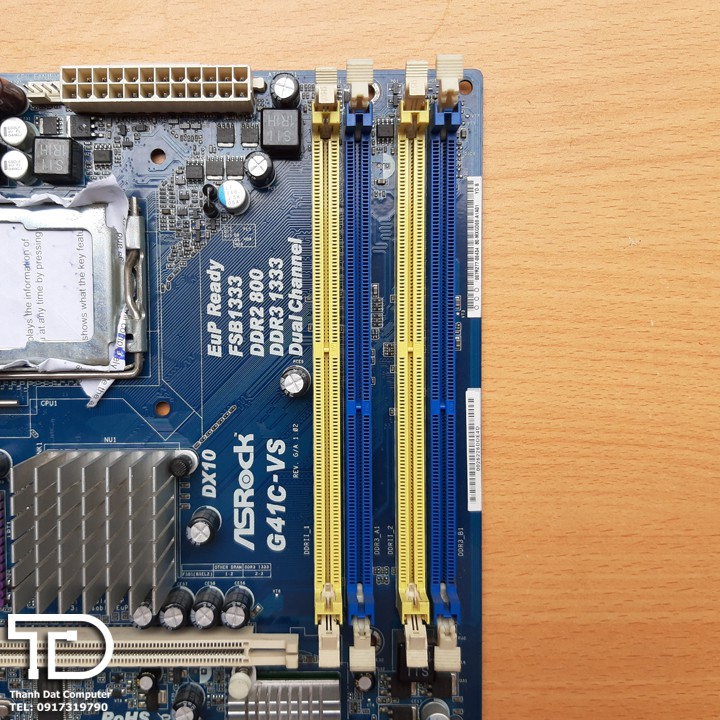 [Mã ELMS05 giảm 5% đơn 300k]Main Asrock G41 combo socket 775 hỗ trợ DDR2/DDR3 - Asrock G4C-VS