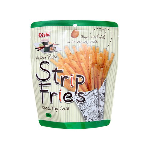 Combo 2 gói Snack khoai tây que vị tảo biển Oishi Strip Fries gói 27g vttsp mới12 spmclc hdcyhmoi12...