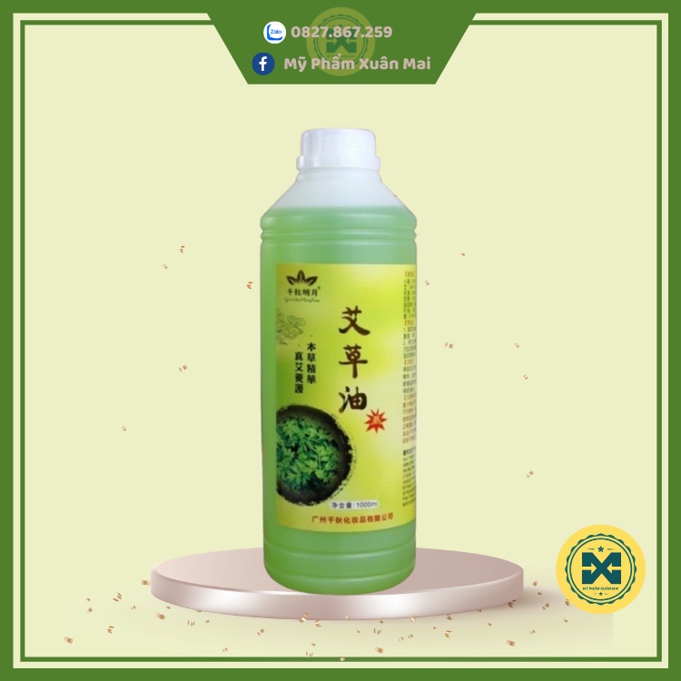 Dầu ngải cứu massage đông y  Qian qiuming yue 1000ml cho Spa