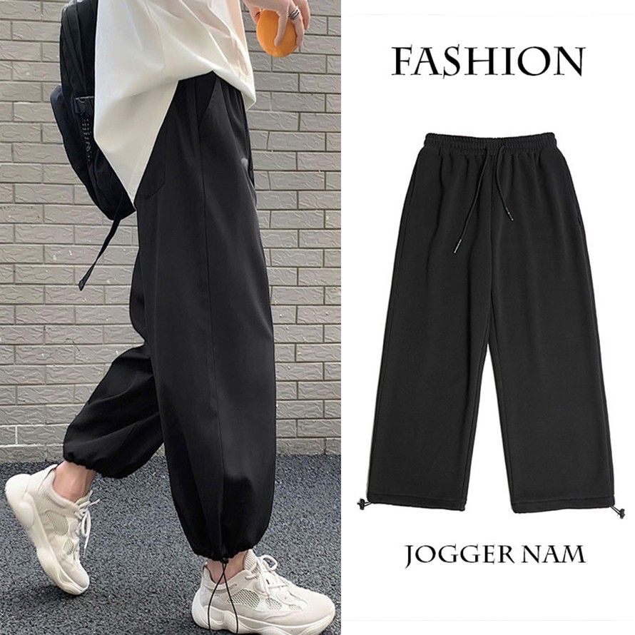 Quần Thể Thao Nam Nữ Mặc 2 Kiểu Ống Suông Culottes Và Jogger Bo Gấu Lưng Thun Co Giãn JOGGER 9000064C2