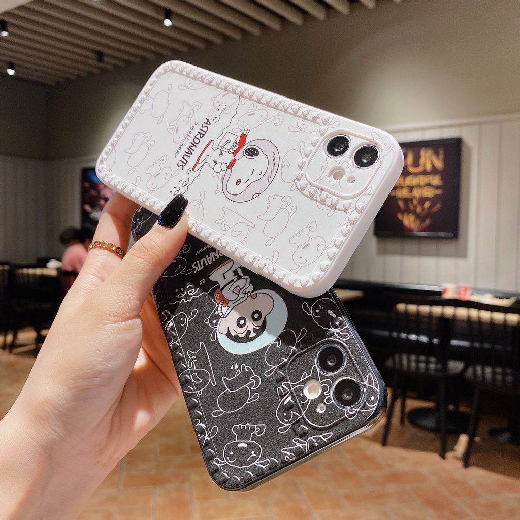Ốp Điện Thoại TPU Dẻo Họa Tiết Cậu Bé Bút Chì/ Phi Hành Gia Cho iPhone 13 12 11 Pro Max Mini XS XR X 8 7 6 6S Plus + SE 2020