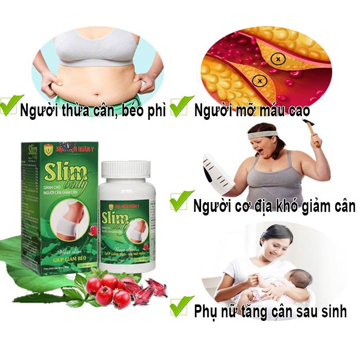 Giảm cân Slim Body New - Học Viện Quân Y (Hộp 100 viên)