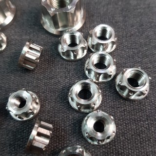 Tán Salaya 6li 8li 10li 12li 14li Hở inox304 gắn đầu cốt xe máy và nhiều vị trí khác siêu đẹp sáng bóng