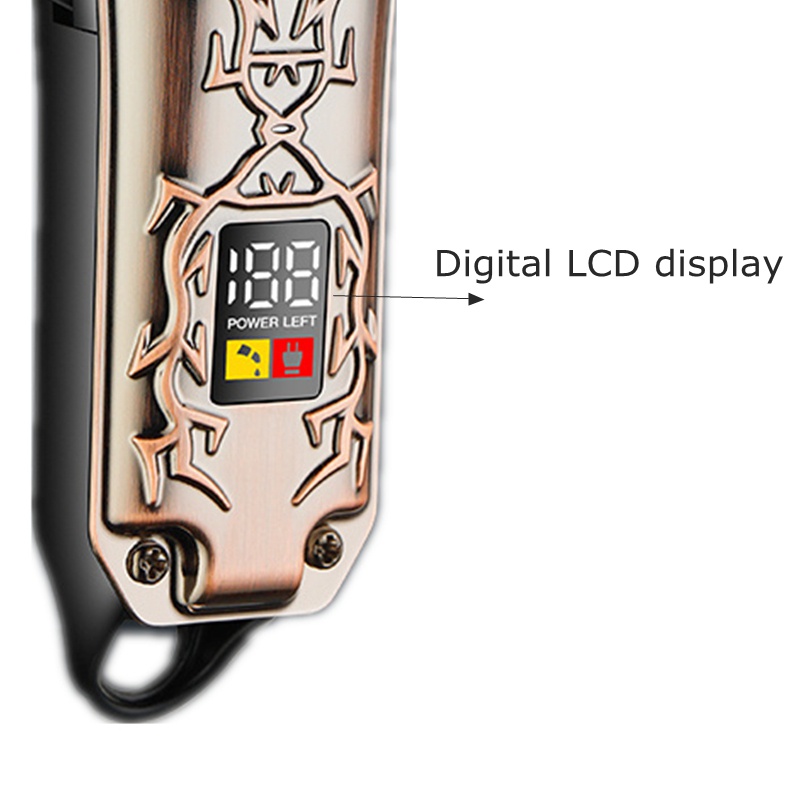 Máy cạo râu cắt tóc KEMEI chính hãng có thể điều chỉnh hiển thị màn hình LCD tiện dụng