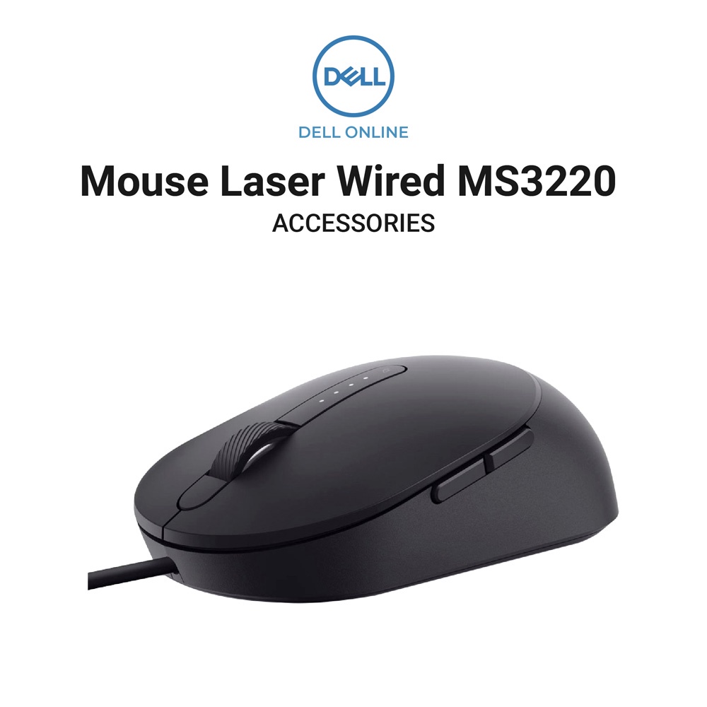 Chuột Có Dây DELL Laser Wired MS3220 Đen