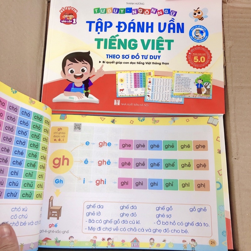 Tập Đánh Vần Tiếng Việt 4-6 tuổi ( PB 5.0) quét mã QR