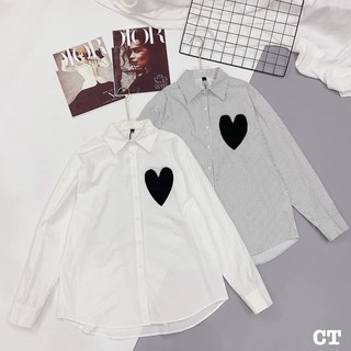 sơ Mi trắng tim loại 1