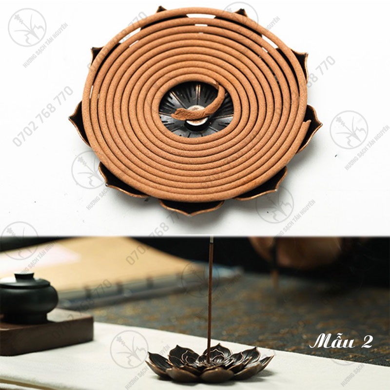 Đế cắm nhang Tân Nguyên, đế cắm nhang trầm, đế cắm hương vòng bằng hợp kim loại 2 tầng và loại 3 tầng