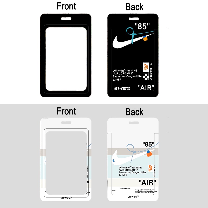 Dây Đeo Thẻ ID/Điện Thoại/Chìa Khóa Màu Trắng Đen Thời Trang