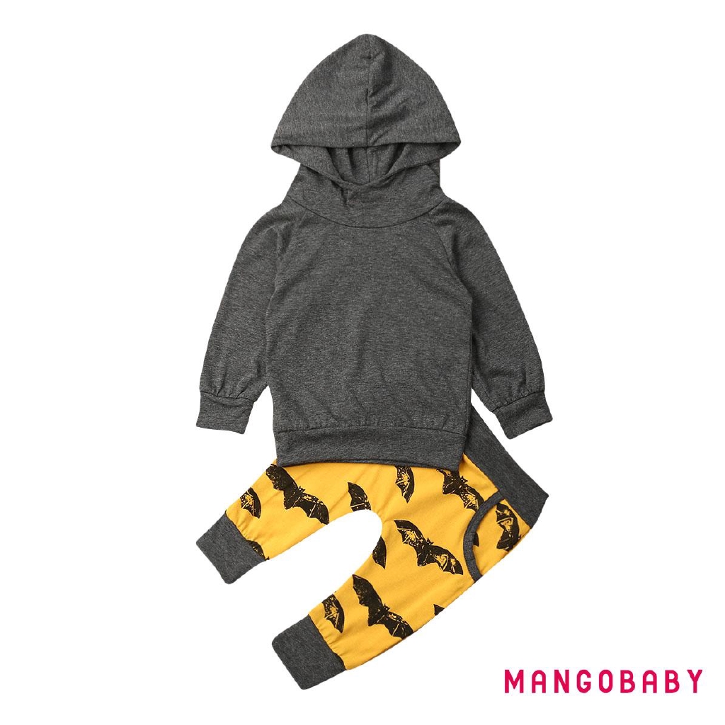Set Áo Hoodies Có Nón Dài Tay + Quần Dài Cho Bé Trai