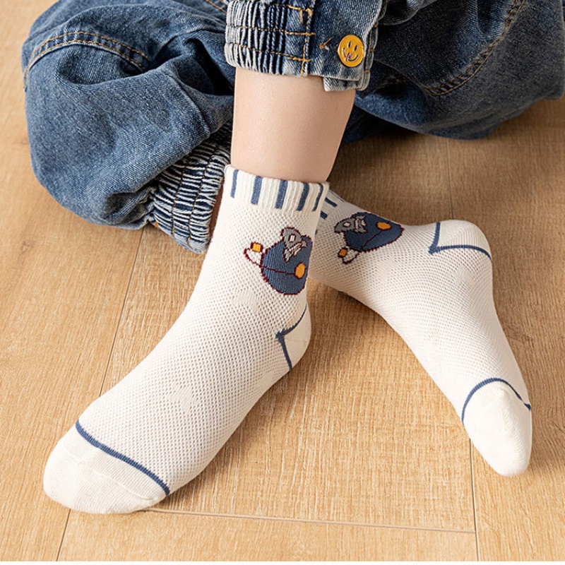 Vớ Lưới Mỏng Thoáng Khí Họa Tiết Phi Hành Gia Hoạt Hình Đáng Yêu Cho Trẻ Em