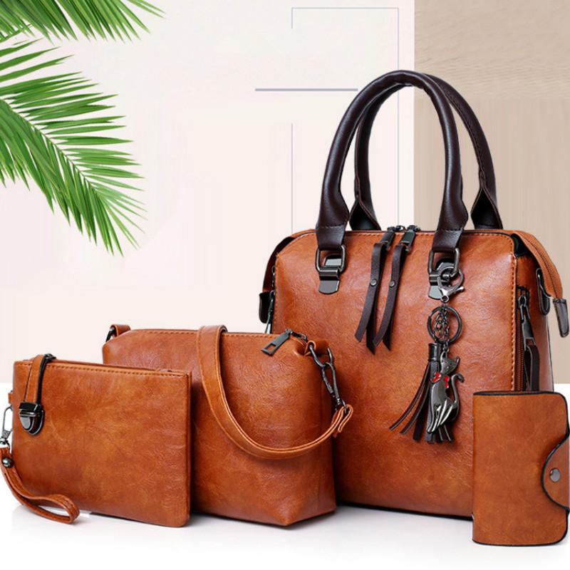 Set 4 Túi Xách Ví Da Thời Trang Cho Nữ