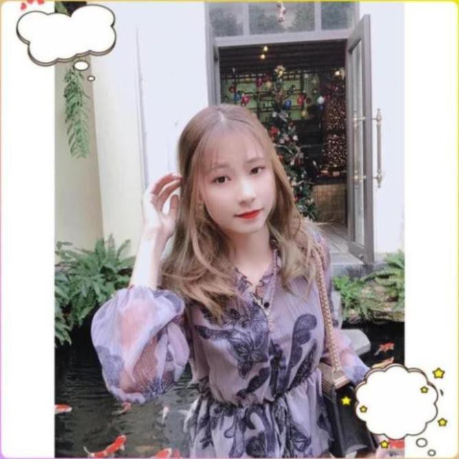 Hàng Thiết Kế Cao Cấp - Váy maxi đầm maxi hoa nhí cổ chữ V sang trọng quý phái | BigBuy360 - bigbuy360.vn