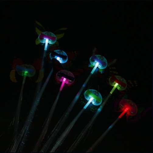 FOLLOW TẶNG 3KHÀNG CÓ SẴN Tóc Giả Có Đèn Led nhiều màu sắc bướm dạ quang sợi tóc giả flash cho béCÓ SẴNCHỌN MẪUFOL