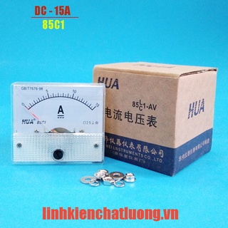 Ampe kế cơ dc 15a 85c1 đo dòng 0-15a chính hãng hua