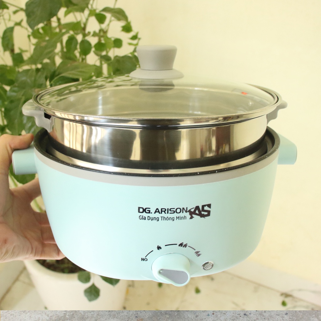 Nồi nấu đa năng mini AGISAN model NL09-XL công suất 1000W có lớp chống dính bảo hành 3 tháng