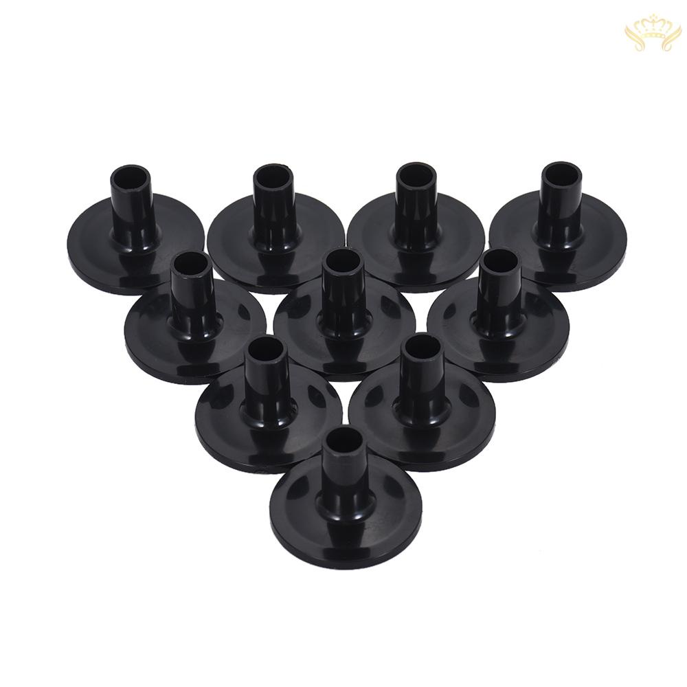Bộ 10 Vỏ Bọc Trống Cymbal Bằng Nhựa Màu Đen Thay Thế Tiện Dụng