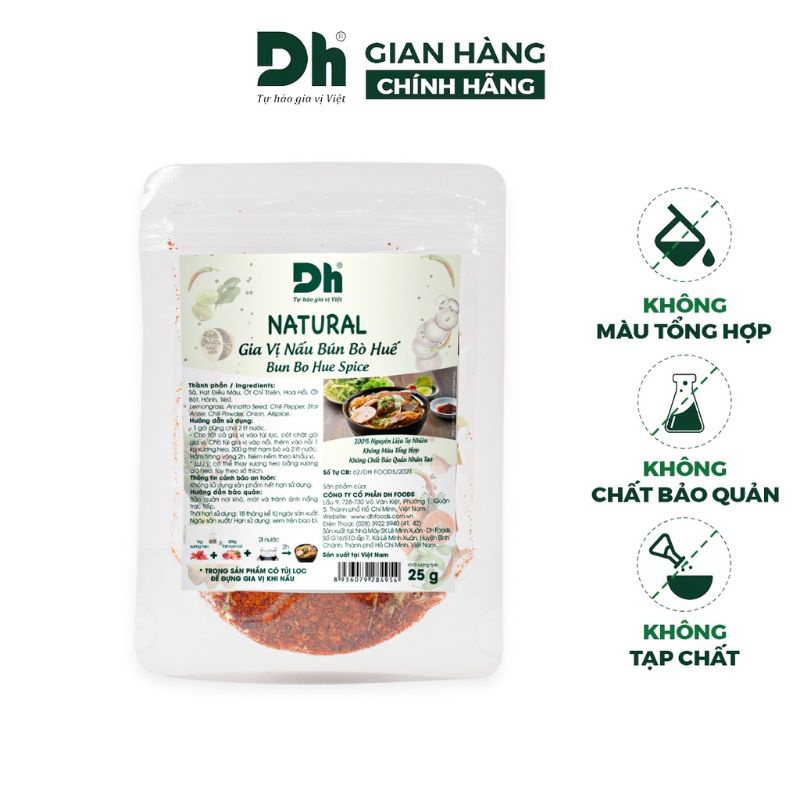 Gia vị nấu bún bò Huế Dh Foods 20g