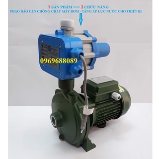 Rơ le chống cạn bảo vệ máy bơm và tăng áp lực nước (Người dùng không cần phải reset lại sau khi mất nước, mất đện)