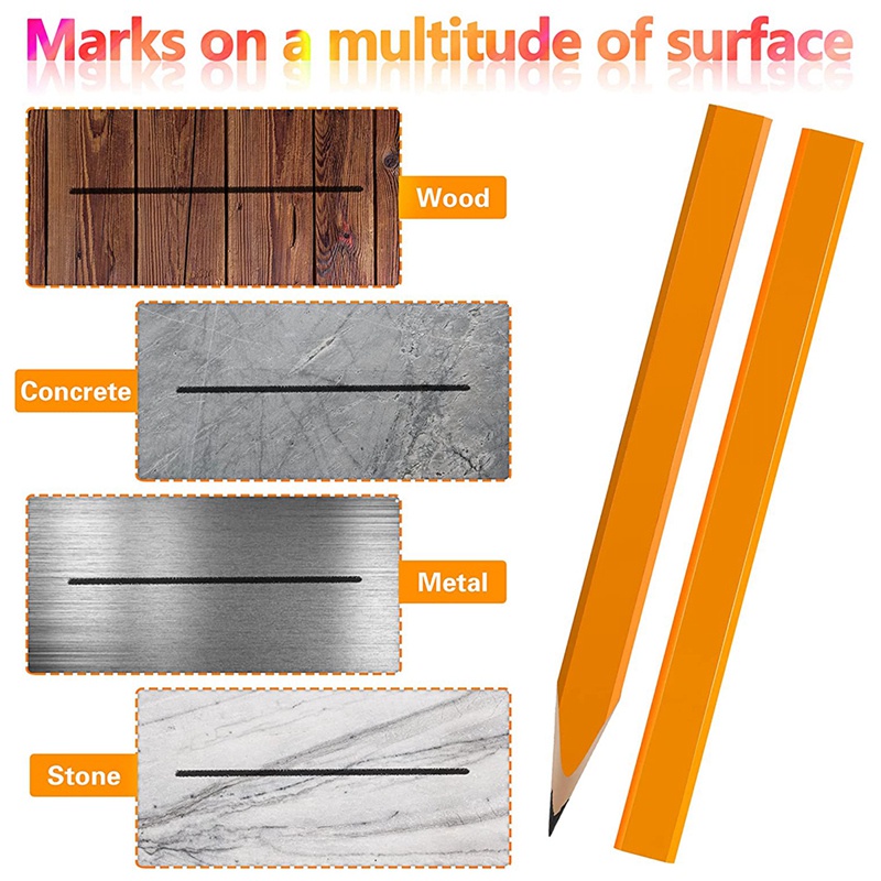 Set 12 Bút Chì Đánh Dấu Hình Bát Giác 7 Inches HB Kèm Đồ Chuốt Bút Chì Và Giá Đỡ