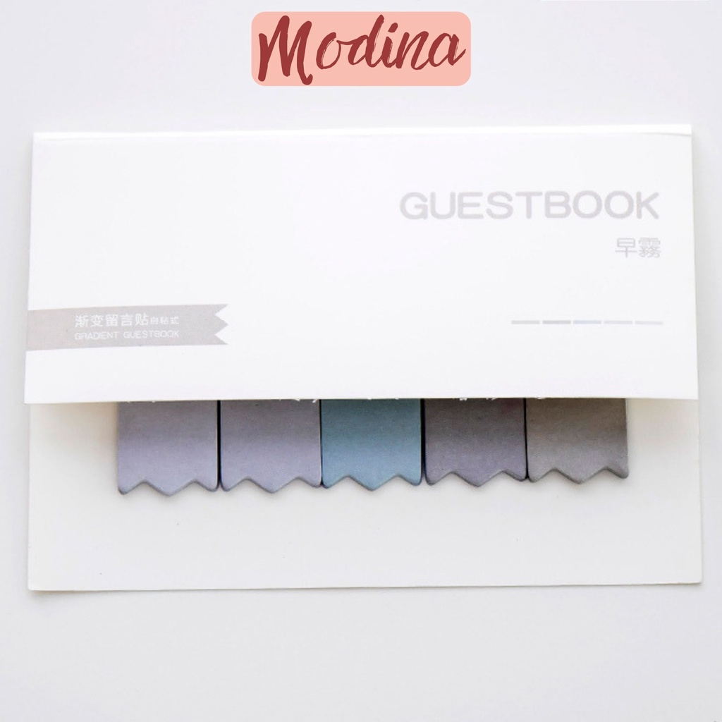 Giấy note cute dễ thương MODINA, tập giấý note trình ký đánh dấu trang màu morandi