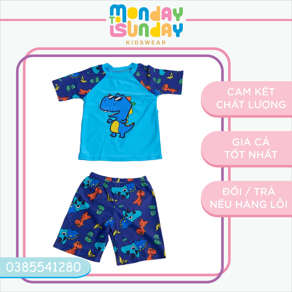 Đồ bơi bé trai họa tiết khủng long mới - Khủng long xanh dương