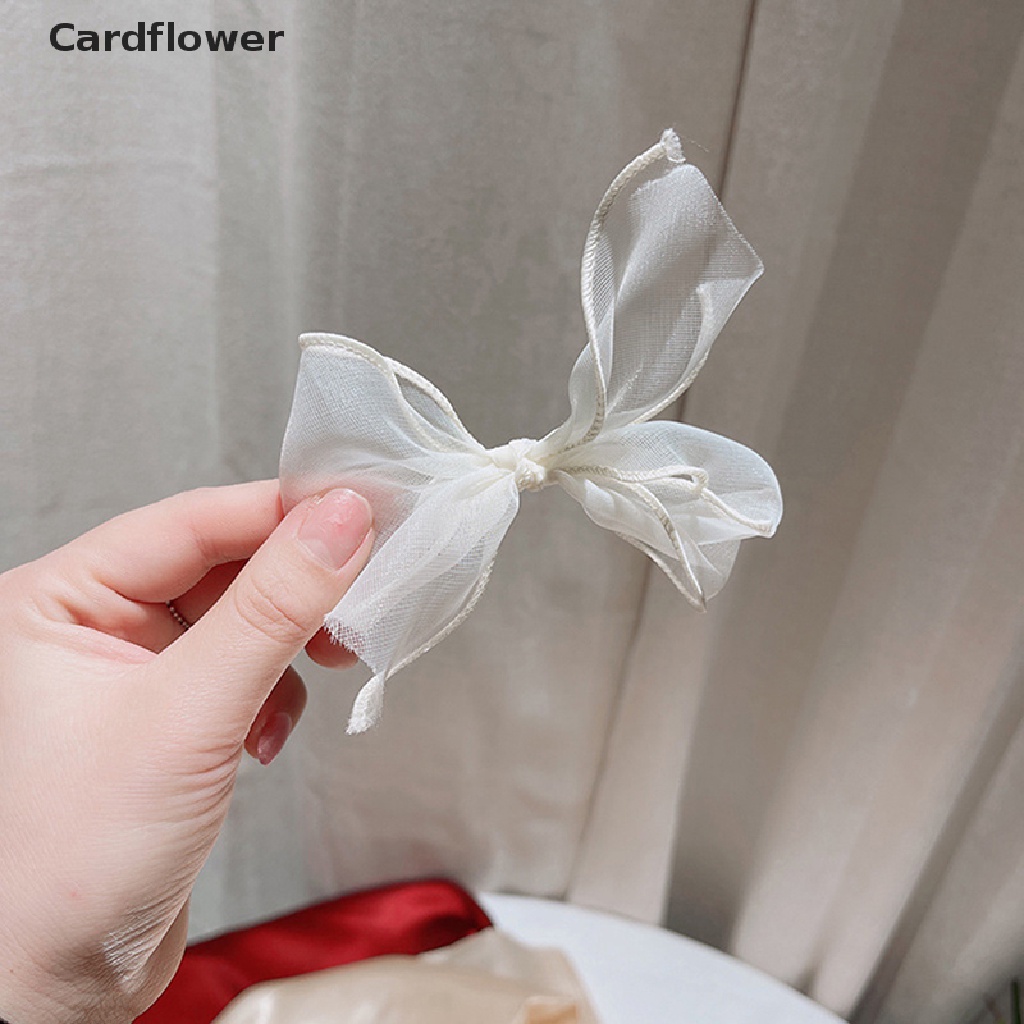 1 Kẹp Tóc Lưới Đính Nơ Phong Cách Hàn Quốc Ngọt Ngào