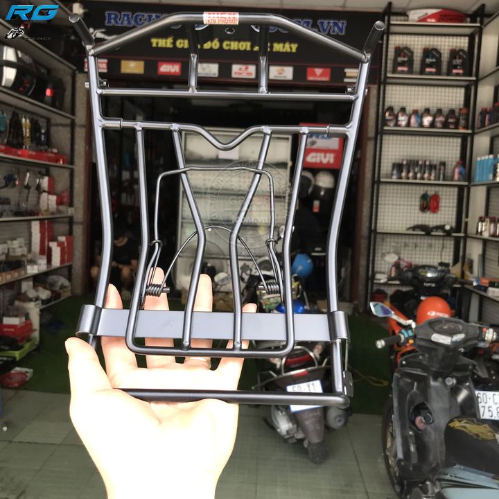 Baga giữa Air Blade AB 2016-2022 màu đen sơn tĩnh điện 10ly cao cấp có 2 móc