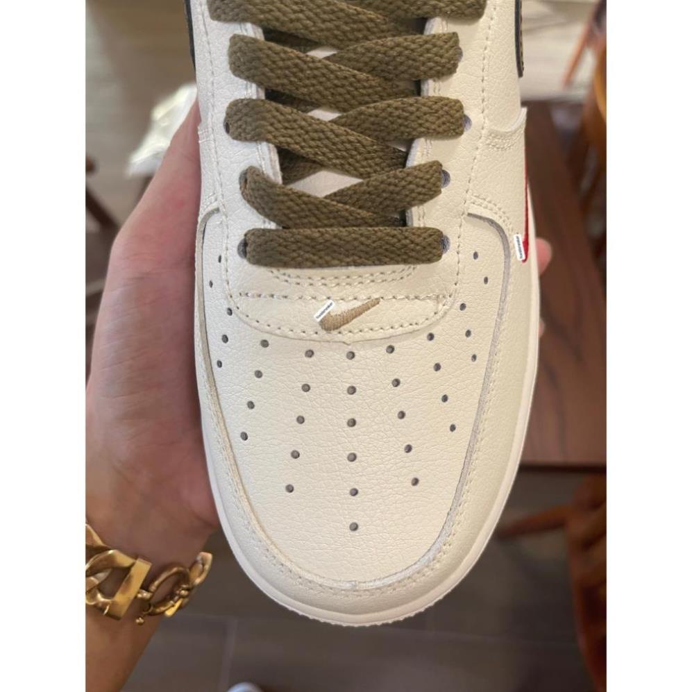 Giày Air Force 1 Low Premium White Brown - giày af1 vệt nâu trắng nam nữ hot trend 2022 | BigBuy360 - bigbuy360.vn
