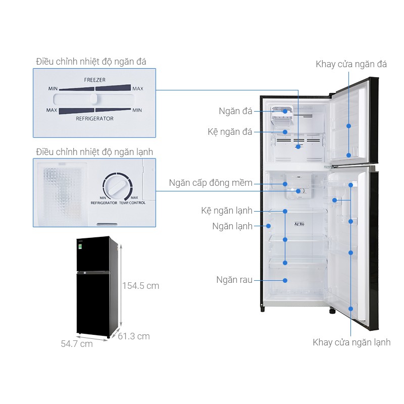 A28VM UKG1 - Tủ lạnh Toshiba Inverter 233 lít GR-A28VM(UKG1) Mới 2020 - HCM