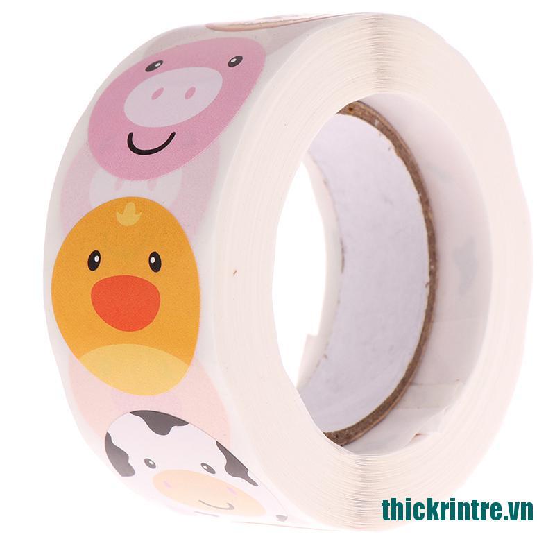 (Mới) 500 Miếng Dán Hình Động Vật Nông Trại Cho Bé