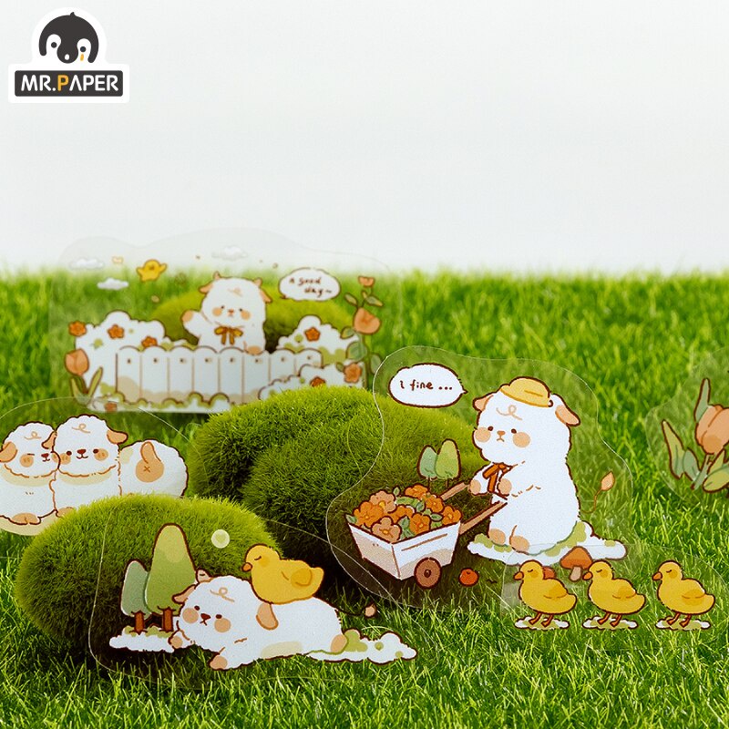 Túi 46 Miếng Dán Hình Động Vật Hoạt Hình Sáng Tạo Dễ Thương 8 Kiểu