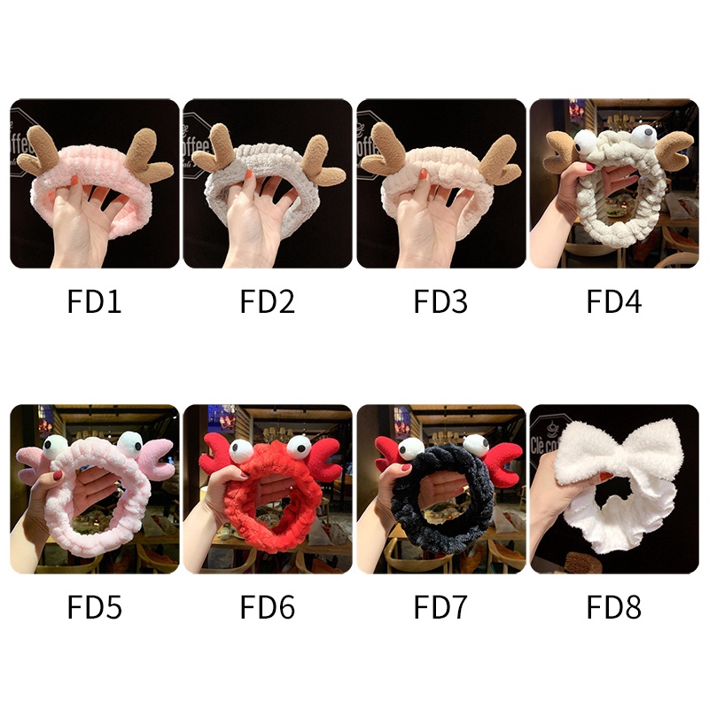 Băng đô cài tóc rửa mặt Hình Tai Thỏ Dễ Thương