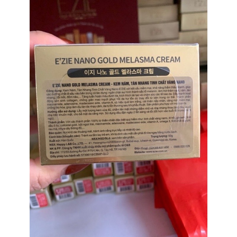 Kem Nám Tàn Nhang Tinh Chất Vàng Nano Ezie Nano Gold Melasma 60g