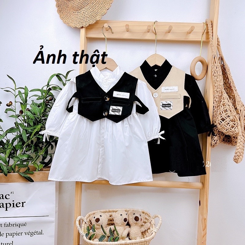 Sét váy 2 chi tiết kèm áo gile đáng yêu cho bé gái từ 10-22kg💋