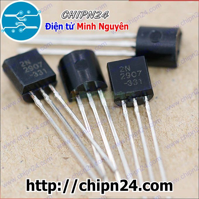 [4 CON] Transistor 2N2907 TO-92 PNP 600mA 60V (N2907 2907)