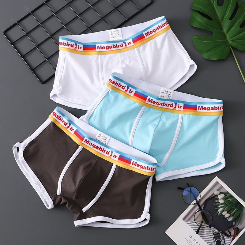 Quần Lót Boxer Cotton Thoáng Khí Co Giãn Thời Trang Hàn Quốc Cho Nam