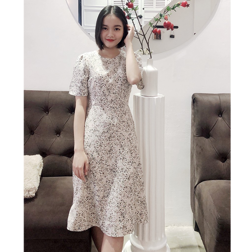 [Mã FATHANG5 giảm 10K đơn 50K] Đầm váy nữ hoa nhí, dáng xoè đẹp nhẹ nhàng, đơn giản, ngọt ngào, sang chảnh RD037